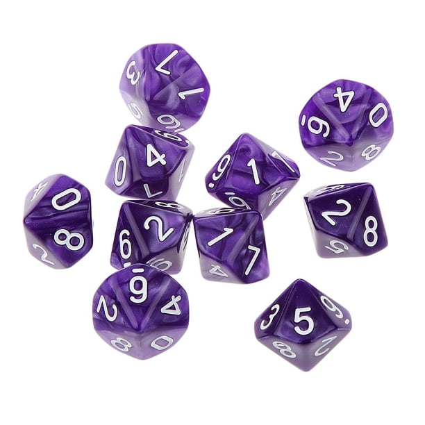 Juego de 10 dados multicaras para amantes de los juegos de rol, juegos de mesa para fiestas.