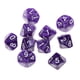 thumbnail image 3 of de dados de acrílico de 20 piezas D10 de cartas de de 22 mm para mazmorras y dragones Amarillo y morado Hugo Dados de acrílico de diez caras, 3 of 8