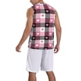 thumbnail image 2 of Naloa Heart Plaid Basketball Jersey Reversible Men's Mesh Athletic Sports Shirts Training Practice S-4XL4X-Large, 2 of 6