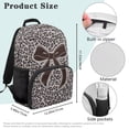 thumbnail image 7 of HUISEFOR Leopard Print Bow School Backpack for Teen Girls 17 Inches Large Capacity School Bag with Front Zipper, Lightweight Comfortable Shoulder Bookbag for Primary Back to School, 7 of 7