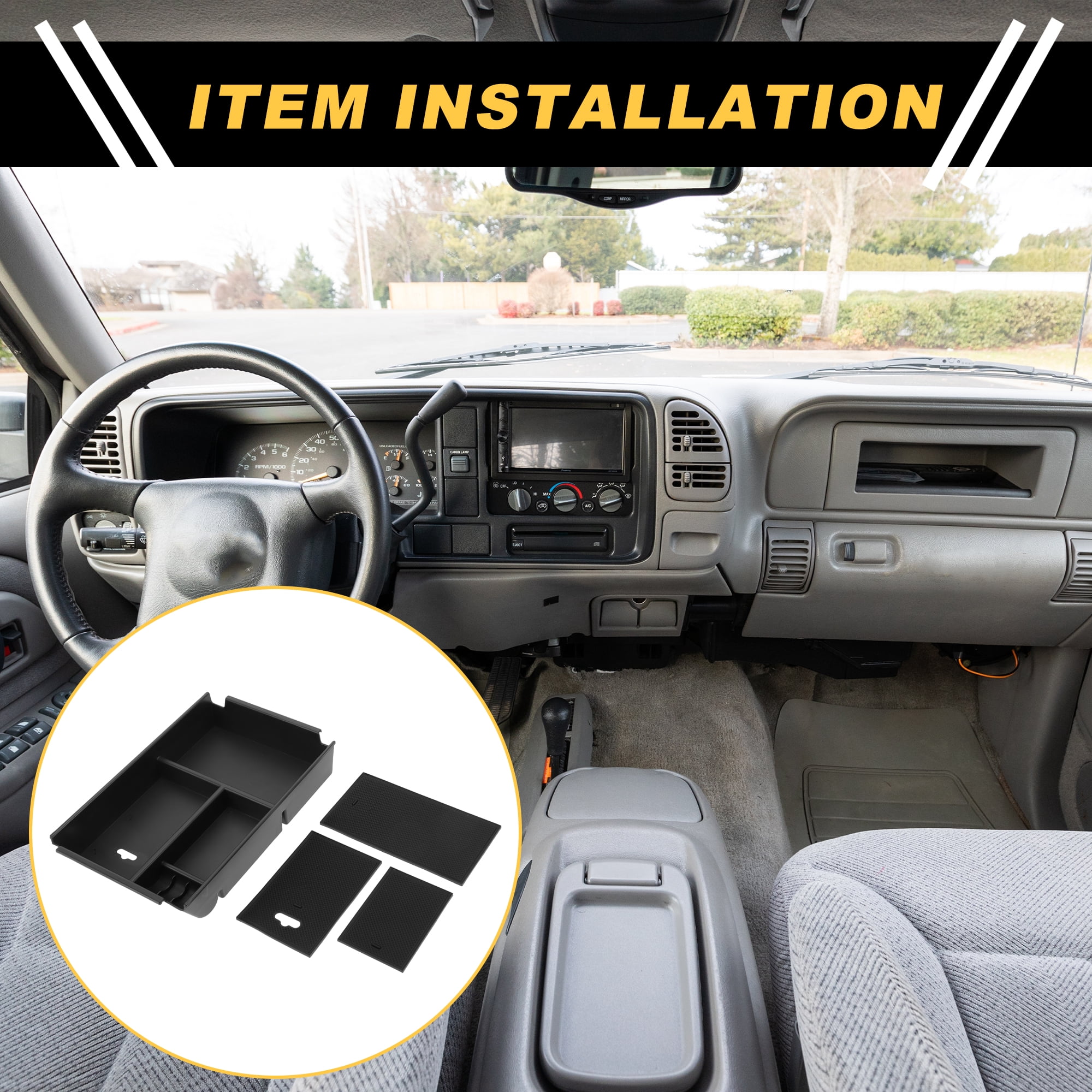 Unique Bargains Center Console Armrest Organizer Tray for Ford F-150 2011-2014