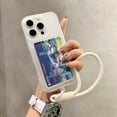 thumbnail image 6 of Allytechgroup iPhone 11 Pro Max Case with Hand Strap, Compatible with Mag-safe Soft Matte Magnetic Cover with Detachable Card Holder Shockproof Translucent Phone Case for iPhone 11 Pro Max, Clear, 6 of 8