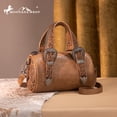 thumbnail image 4 of Montana West Mini Barrel Crossbody Bag Western Tooled Design with Buckle, Light Brown, 4 of 6
