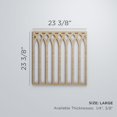 thumbnail image 2 of Ekena Millwork 23 3/8"W x 23 3/8"H x 1/4"T Large Cedar Park Decorative Fretwork Wood Wall Panels, Hickory, 2 of 13