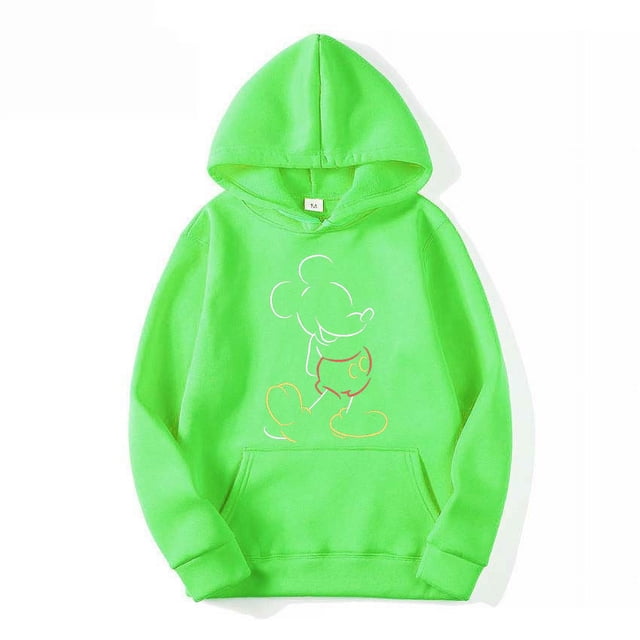 Mickey Mouse Line Pop Unisex Hoodie Cartoon Fashion Couple Oversized Sweatshirt Tops Spring Autumn Pullover