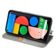 thumbnail image 2 of Case for Google Pixel 5 Flip Cover Wallet Flip Cover Magnetic Protective - Grey, 2 of 5