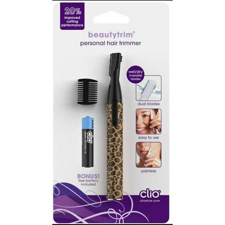 Clio Designs Clio Beautytrim Batterie-Operated personnelle Tondeuse à cheveux pour les femmes (Les couleurs peuvent varier)