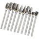thumbnail image 5 of Accesorios de molienda eléctrica, 10 Uds., 0,12*0,24 pulgadas, carburo de acero de tungsteno, Fraser Fur, conjunto de herramientas de rebabas rotativas, grabado Cnc esquí esquí Gafas de esquí, 5 of 5