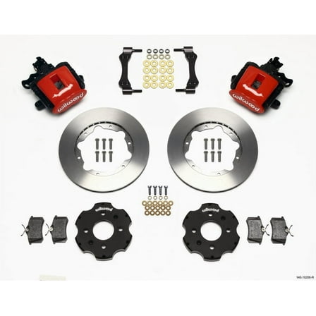 Wilwood Combination Parking Brake Rear Kit 11.00in Red Civic / Integra Disc 2.39 Hub Offset