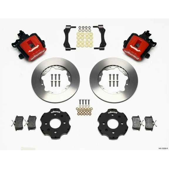 Wilwood Combination Parking Brake Rear Kit 11.00in Red Civic / Integra Disc 2.39 Hub Offset
