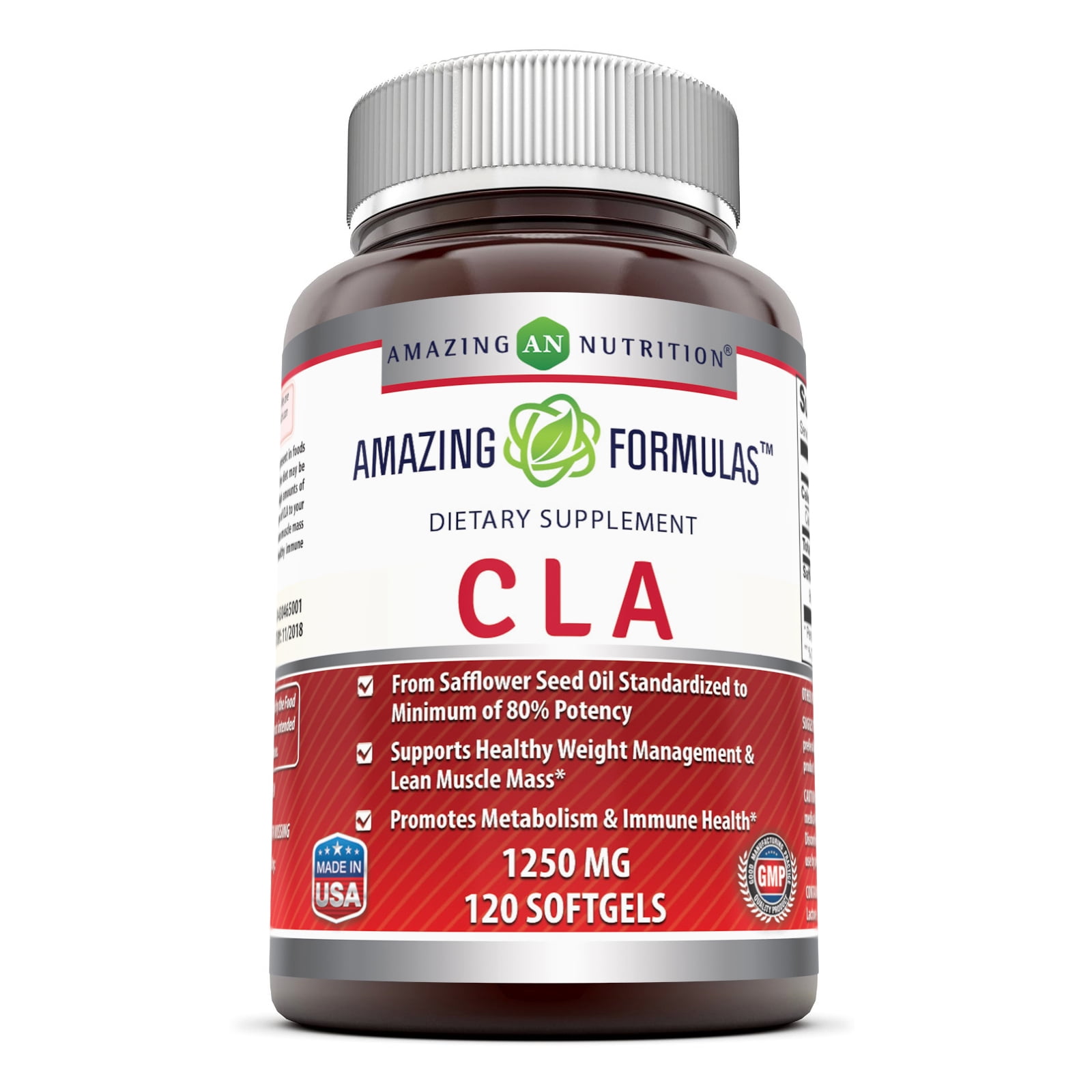 Amazing Formulas CLA 1250 Mg 120 Softgels