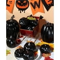 thumbnail image 6 of 12 Pcs Assorted Black Plastic Pumpkins for Decorating - Artificial Foam Pumpkins for Fall Decor, Thanksgiving, Halloween, Wedding & Party, DIY Craft Fake Pumpkin for Table Centerpiece, 6 of 12