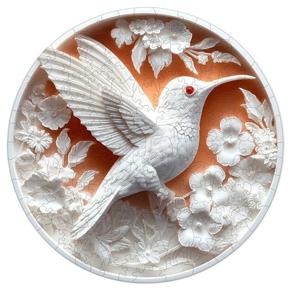 GeBuSn Luna Owl Puzzle 3D Bird Puzzles White Owls Art Puzzles Unique Aesthetic Home Challenging 100 Pieces (A)