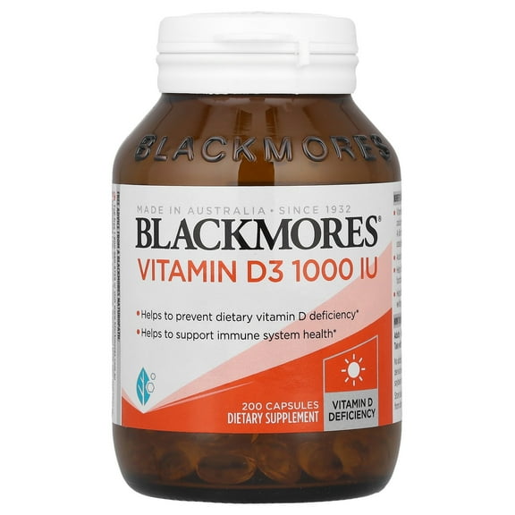Blackmores Vitamin D3, 25 mcg (1,000 IU), 200 Capsules