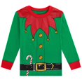 thumbnail image 2 of Pijamas de Navidad para niños, Pijamas de Cosplay de Papá Noel, ropa de dormir de elfo verde, Pijamas de dinosaurio para niños, Pijamas de algodón para Halloween, 2 of 3