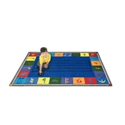 Joy Carpets Kid Essentials Note Worthy (Elementary) 7'8 x 10'9 Indoor Area Rug in Color Multi