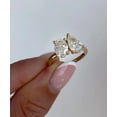 thumbnail image 4 of Jewelerix Toi Et Moi Oval Cut Engagement Ring Pear Moissanite Wedding Ring 14K Yellow Gold Vermeil Promise Ring, 4 of 5