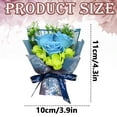thumbnail image 3 of Small Roses Bouquet Artificial Flower - Preserved Flower Gift for Mothers - 4.3" Unique Gifts Valentine's Day,Mother's Day,Thanksgiving,Birthday,Anniversary,Artificial Flowers(Green), 3 of 5