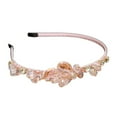thumbnail image 1 of XASZHN Handmade Crystal Rhinestone Headband for Women Delicate Bridal Hair Clip with Floral Design Pink_002 One Size, 1 of 4