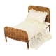 thumbnail image 2 of Cama de ratán para casa de muñecas, muebles para casa de muñecas 1/6, juguete de simulación decorativo para marrón oscuro C, 2 of 9