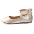 thumbnail image 2 of "Nova Utopia Girls Ankle Strap Ballet Flat Shoes NF-NFGF316-Gold-12", 2 of 8