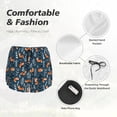 thumbnail image 6 of Lsque cute fall fox Printed Women's Running Shorts with Liner Pockets,Elastic Quick Dry Workout Athletic Gym Yoga Shorts,Womens High Waist Shorts-, 6 of 9