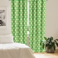 thumbnail image 2 of Ambesonne Lime Window Curtains, Repeating Citrus Slices Art, Each 28" W x 95" L, Fern Green White and Khaki, 2 of 4