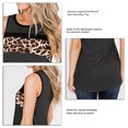 thumbnail image 5 of Chaleco de mujer estilo suelto cuello redondo sin mangas estampado de leopardo Tops casuales de verano para la vida diaria, 5 of 5