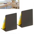 thumbnail image 3 of Book Stopper Minimalist Portable Book Holder Stand Metal Bookends for Shelves Office Desk Dark Gray, 3 of 4