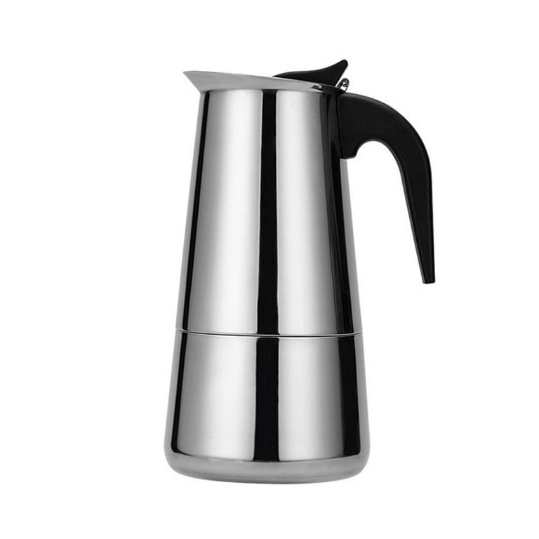 CUIKOSAER Stovetop Espresso Maker Stainless Steel Italian Coffee Maker Moka  Pot Induction-Capable Moka Coffee Machine Cafe Percolator Maker, Silver  B2R7 