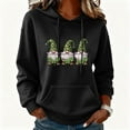 thumbnail image 1 of Xuyuer St Patrick's Day Hoodie for Women Irish Shamrock Graphic Shirt Funny Lucky Clover Long Sleeve Hoodie Pullover Tops, 1 of 6