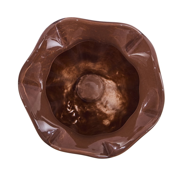 Home Decor Collection 9 In Brown Milky Glass Vase photo 5