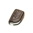 thumbnail image 3 of Vitodeco Genuine Leather Smart Key Fob Case Cover Protector- Compatible with Cadillac CT4, CT5, VISTIQ, OPTIQ, Lyriq (2020 - 2026 Models)- 5-Button, Brown, 3 of 5