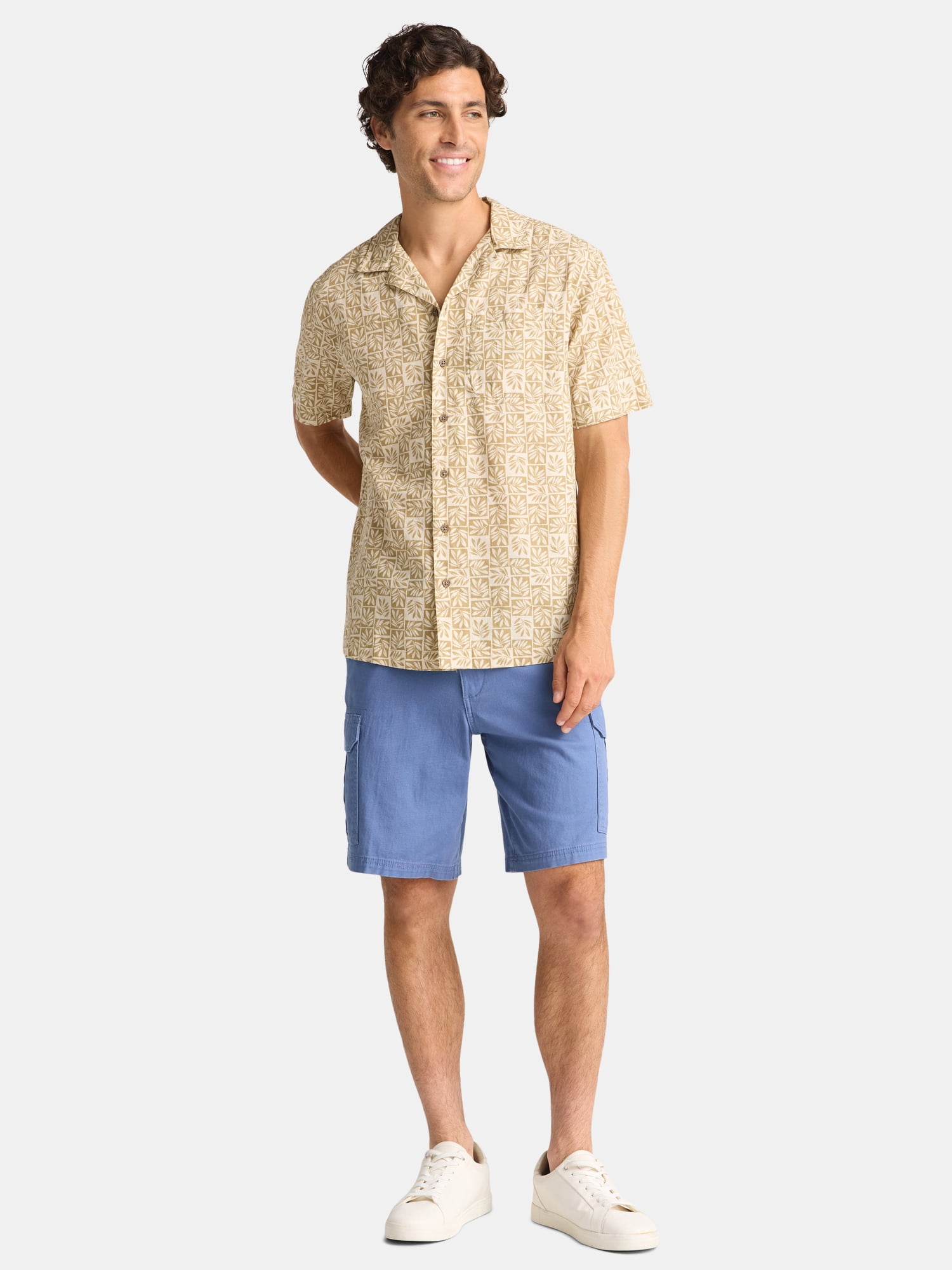 George Men's Linen-Blend Shirt, Sizes S-3XL
