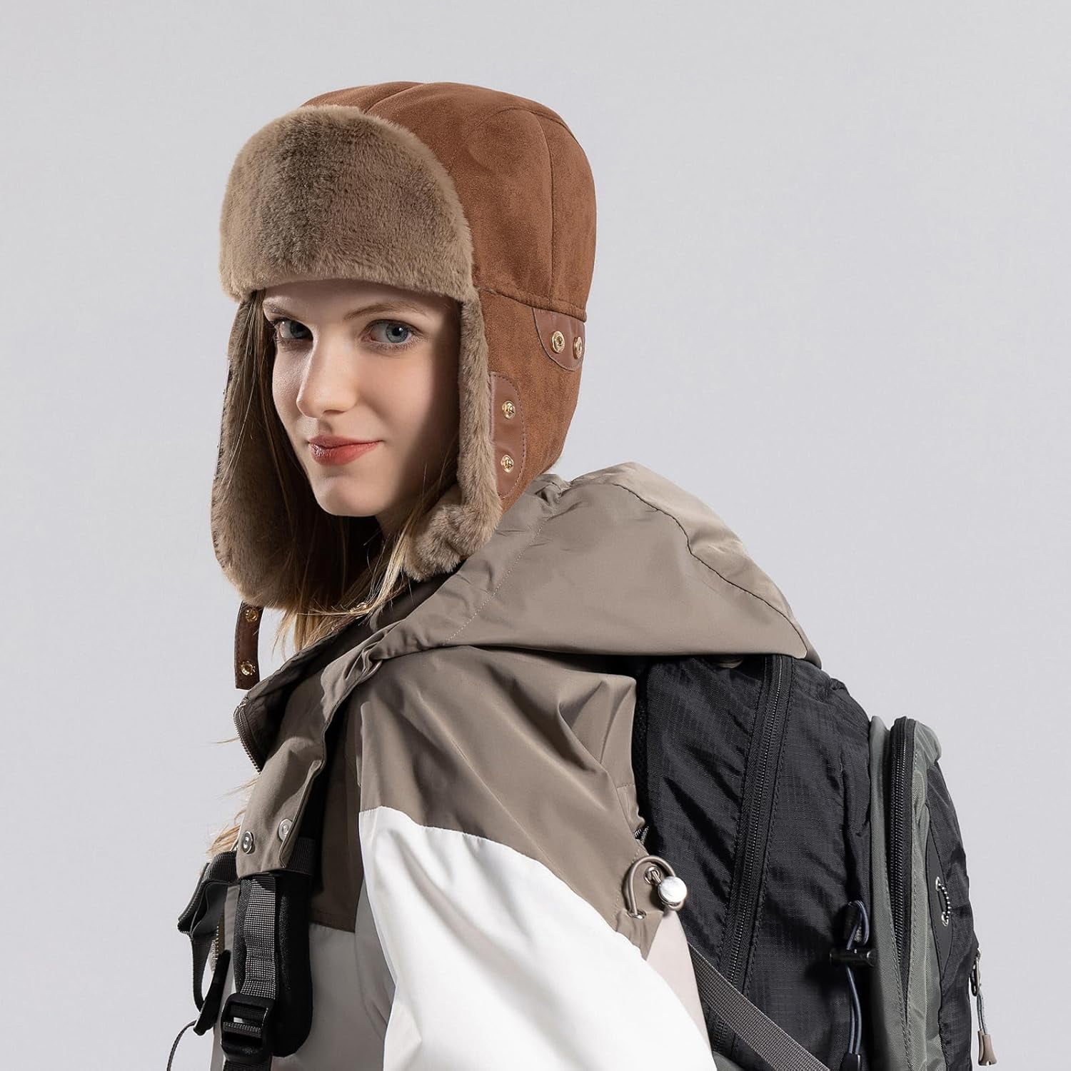 YooGuoGuo Women Men Winter Trapper Hats Ear Flaps Ushanka Trooper Hunting Hat Outdoor Ski Snow Windproof Cap