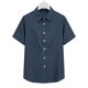 thumbnail image 5 of Camisas de Manga Larga para las Mujeres Suelto Ajuste Solapa Botón de Manga Corta Blusa de Túnica, Suaves Camisas de Manga Larga para las Mujeres Bajo Scrubs Desgaste de Verano Casual, 5 of 7