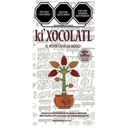 WHITE CHOCOLATE WITH MACADAMIA NUT FROM MICHOAC?N, GLUTEN FREE, HEAVY METAL FREE, ORGANIC, CACAO TRACE, 100% PURE CRIOLLO CACAO