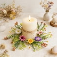 thumbnail image 2 of JHyouerji Artificial Candle Rings Wreaths Small Wreaths for Spring Easter Wedding Party Home Tabletop Centerpiece Decor, 2 of 7