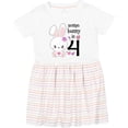 thumbnail image 3 of Inktastic Somebunny is Four 4th Birthday Bunny Girls Toddler Dress, 3 of 5