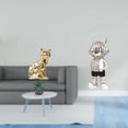 thumbnail image 2 of Escultura Felina Moderna, Figura De Gato Astronauta, Adorno Creativo De Animal Para Chimenea, Estante, Escritorio, Decoración De Inauguración De Casa, Arte Y Manualidades, 2 of 8