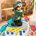 thumbnail image 5 of Dinosaur Shooting Game for Kids – 2 Air Pump Launchers, Electronic Target with LCD Score, Lights & Sounds, 24 Foam Balls, Gift for Boys Ages 3-5, 5 of 8