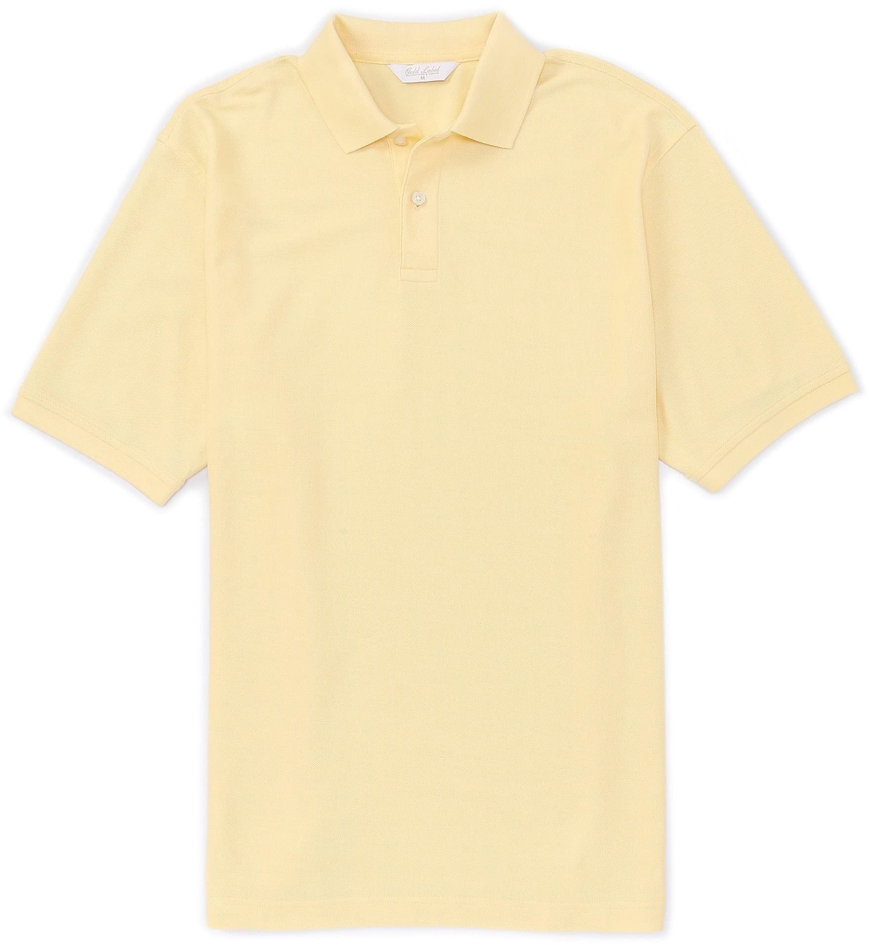 Gold Label Roundtree & Yorke Men's Short Sleeve Polo Shirt, 100% Pima ...