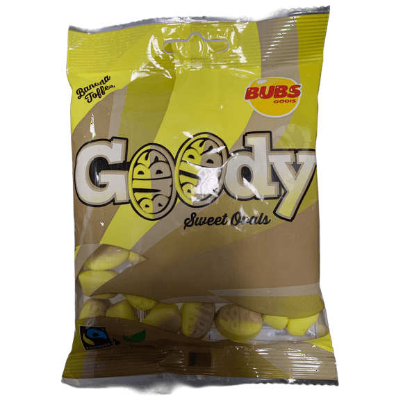 BUBS Godis Goody Banana Toffee Candy Bag 90G - Sweden Edition