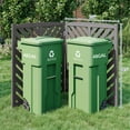 thumbnail image 3 of BELLEZE Privacy Fence Panels for Outside, Wooden Air Conditioner Fence Pool Equipment Generator Trash Can Enclosure Outdoor Fence Panels (2 Panels-Dark Gray), 3 of 7