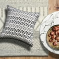 thumbnail image 2 of Ox Bay Ariya Gray/Black Chevron Cotton Adult Decorative Throw Pillow, 2 of 7