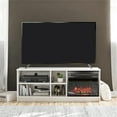 thumbnail image 2 of Ameriwood Home Namar Asymmetrical 55" TV Stand with Electric Fireplace Insert and 4 Shelves, Ivory Oak, 2 of 16