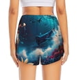 thumbnail image 2 of Lsque Fantasy Underwater Adventure Printed Women's Running Shorts with Liner Pockets,Elastic Quick Dry Workout Athletic Gym Yoga Shorts,Womens High Waist Shorts-Large, 2 of 9