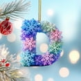 thumbnail image 4 of Fwttom 26 Letters Christmas Ornaments - Colorful Snowflakes 2D Flat Christmas Tree Decorations, Acrylic DIY Handcrafted Accessories, Holiday Decor for Xmas Tree Wreath Garland, 4 of 6