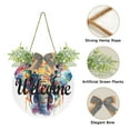 thumbnail image 2 of Elephant Colorful Welcome Sign for Front Door Wreath Door Sign for Farmhouse Porch Decoration Indoor Outdoor, 2 of 7