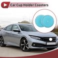 thumbnail image 2 of Ofertas Únicas 2 Pcs Posavasos para Tazas de Coche Universal Antideslizante Accesorios de Interior para Coche Color Azul Claro PVC, 2 of 6